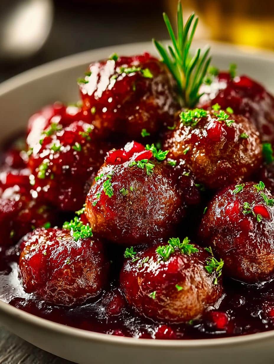 Quick & Easy Christmas Cranberry Beef Meatballs Recipe 2 Quick & Easy Christmas Cranberry Beef Meatballs Recipe - Christmas Cranberry Beef Meatballs - main visual representation