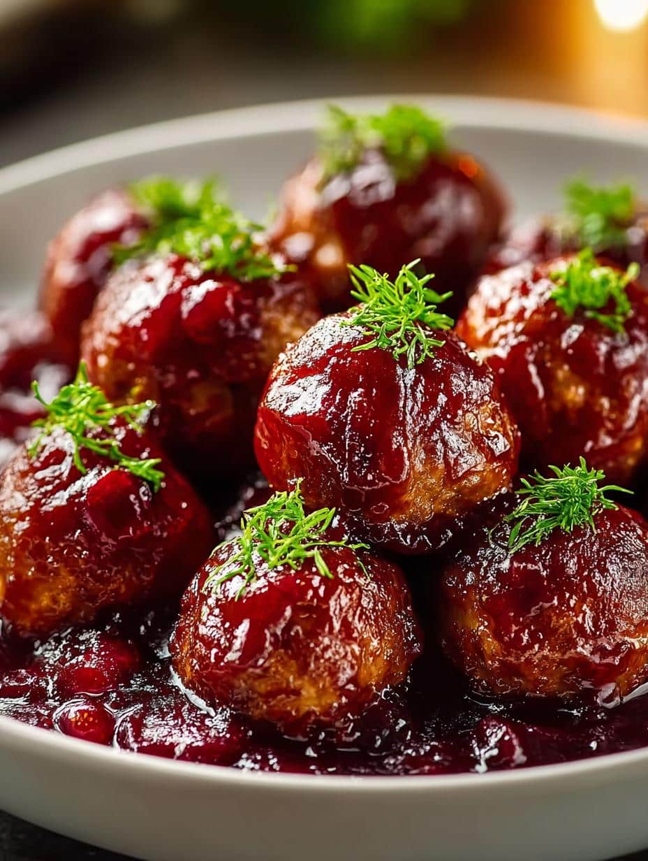 Quick Christmas Cranberry Meatballs Festive Recipe 1 Christmas Cranberry Meatballs Festive
