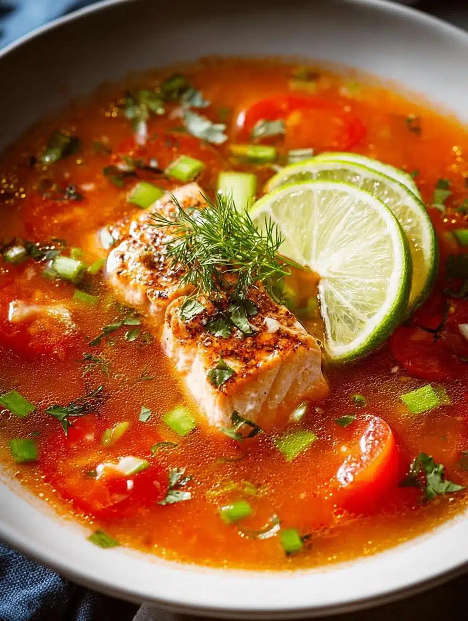 Cilantro Salmon Tomato Soup: A Comforting Delight - Cilantro Salmon Tomato Soup - additional detail