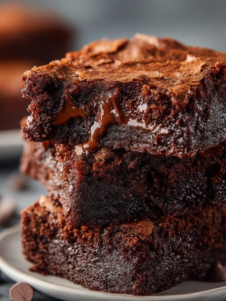 Crack Top Fudgy Brownies