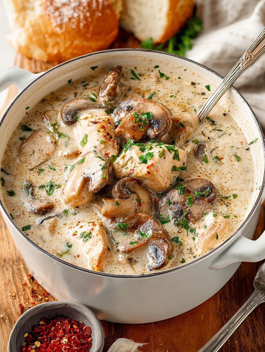 Creamy Chicken Mushroom Soup: 5 Steps to Comforting Bliss - Creamy Chicken Mushroom Soup - main visual representation