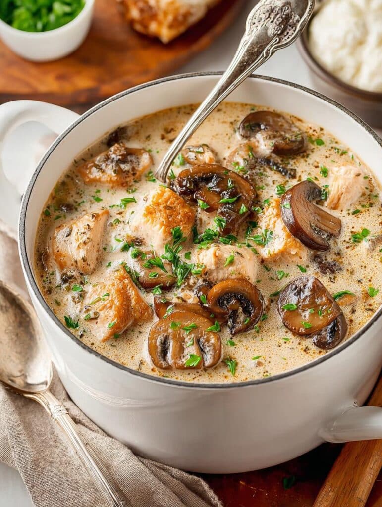 Creamy Chicken Mushroom Soup
