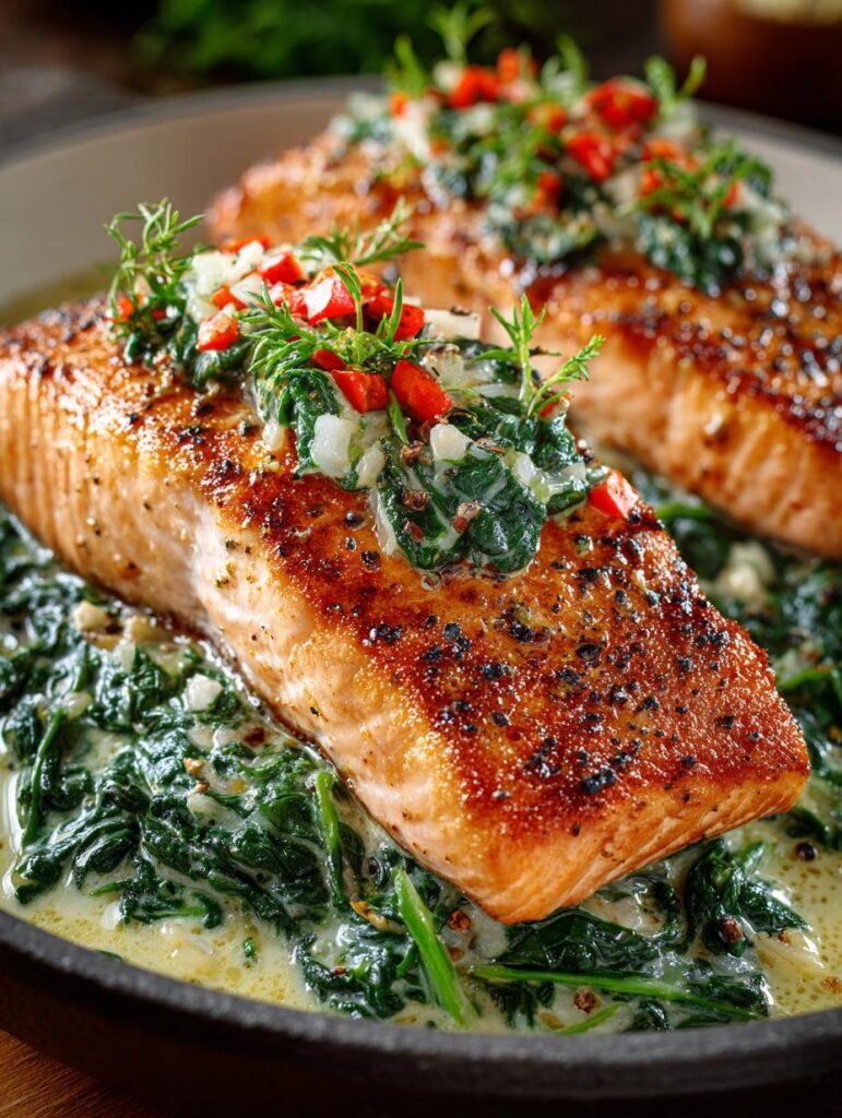 Creamy Spinach Salmon