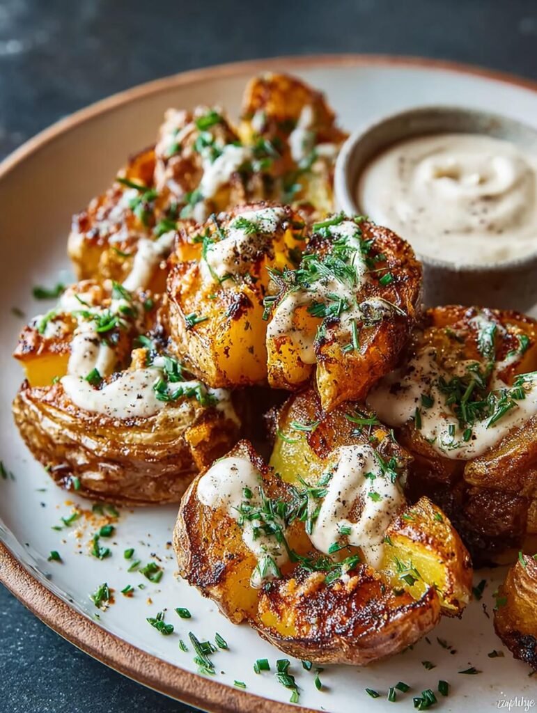 Crispy Smashed Potatoes with