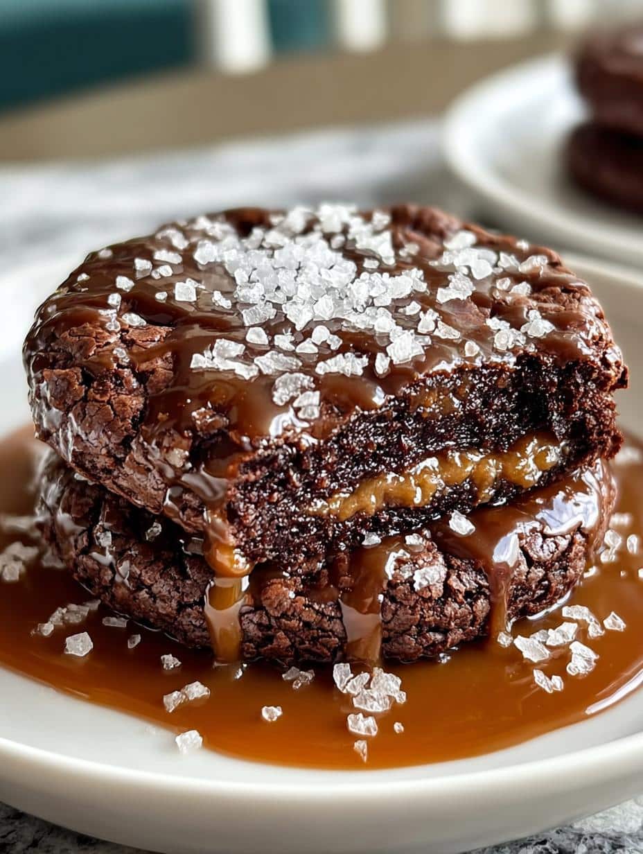 Double Chocolate Salted Caramel Cookies for Sweet Indulgence - Double Chocolate Salted Caramel - additional detail