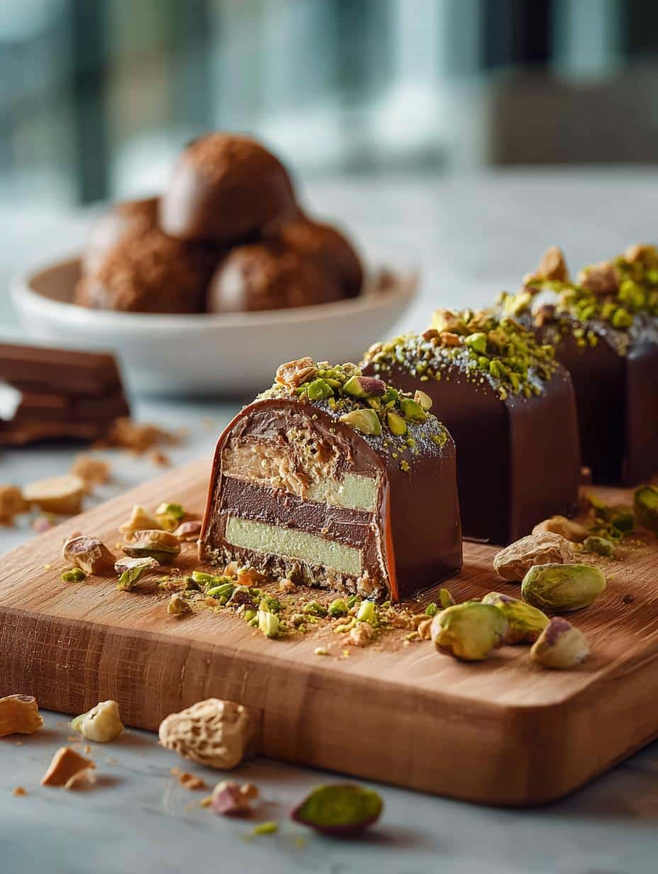Dubai Chocolate Bar with Pistachio: 8 Decadent Layers - Dubai Chocolate Bar with - main visual representation