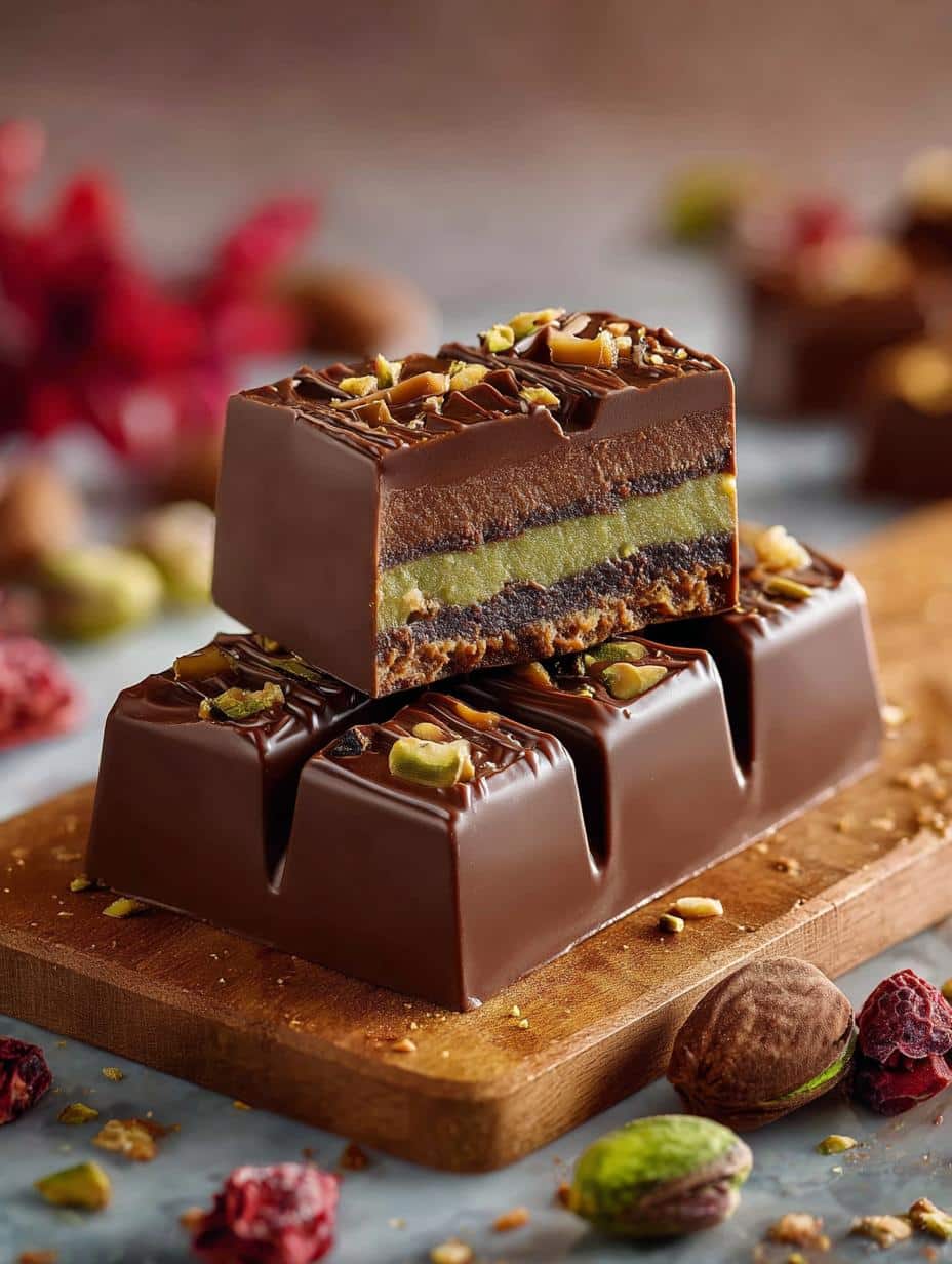Dubai Chocolate Bar with Pistachio: 8 Decadent Layers - Dubai Chocolate Bar with - additional detail