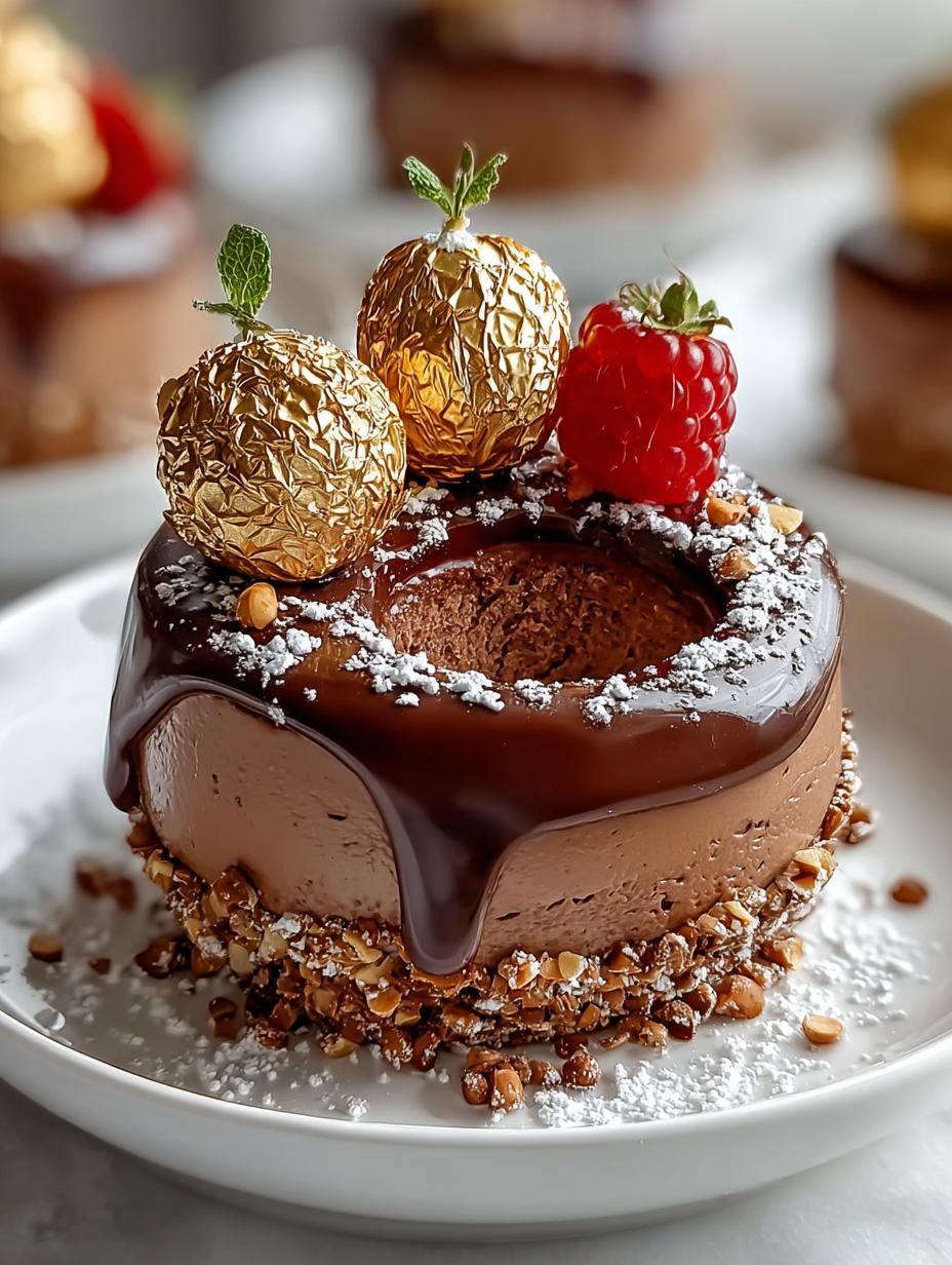 Irresistible Ferrero Rocher Chocolate Mousse Dessert Bowls - Ferrero Rocher Chocolate Mousse - additional detail