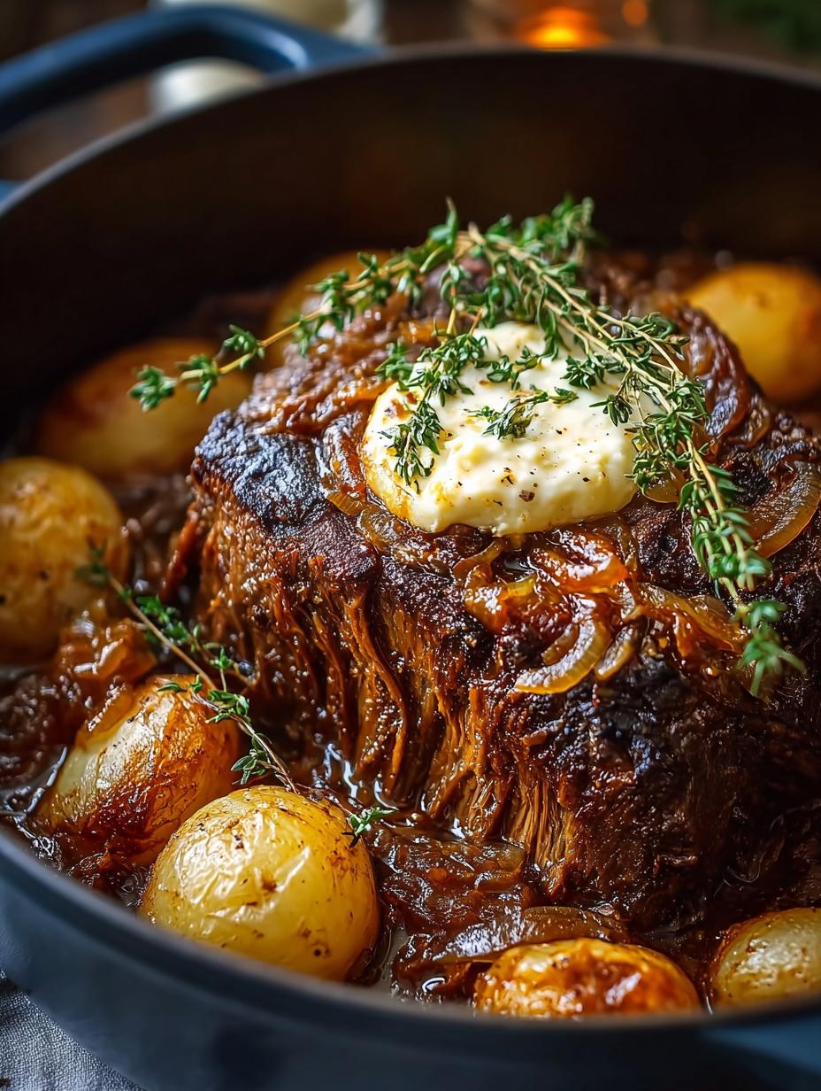 French Onion Pot Roast: 7 Irresistible Comfort Food Ideas 3 French Onion Pot Roast: 7 Irresistible Comfort Food Ideas - French Onion Pot Roast - additional detail