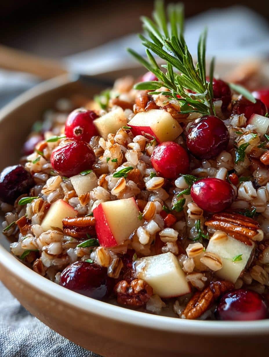 Fresh Cranberry Apple Farro: 6 Delicious Holiday Sides 1 Fresh Cranberry Apple Farro