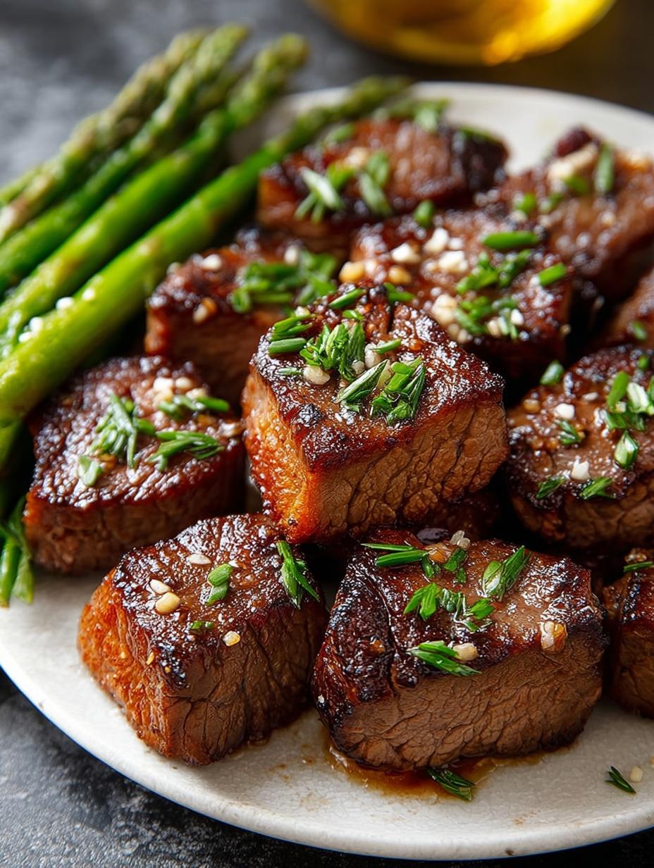 Garlic Honey Steak Bites