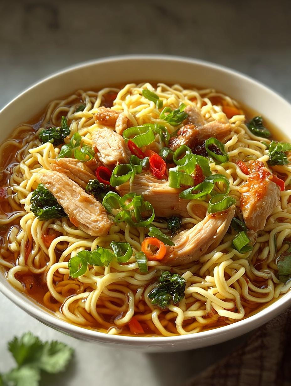 Ginger Scallion Chicken Noodle: A Cozy Delight for Dinner - Ginger Scallion Chicken Noodle - main visual representation
