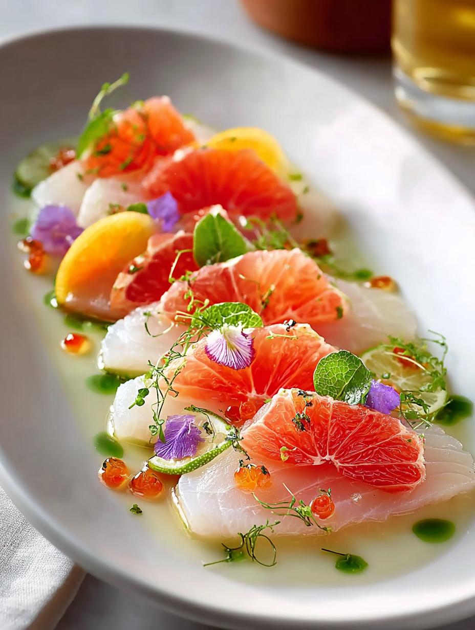 Hamachi Crudo with Grapefruit