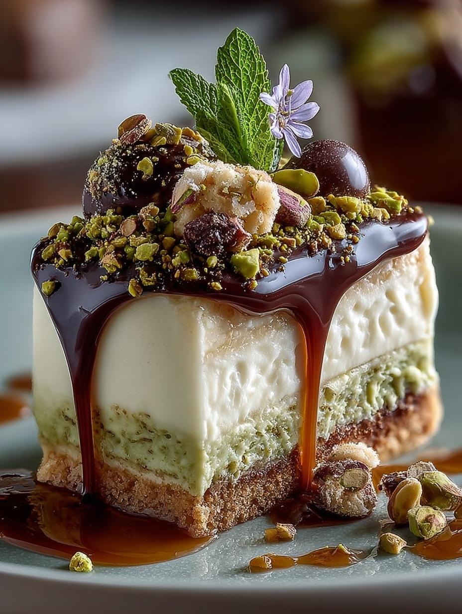 Heavenly Pistachio White Chocolate Cheesecake Delight - Heavenly Pistachio White Chocolate - additional detail