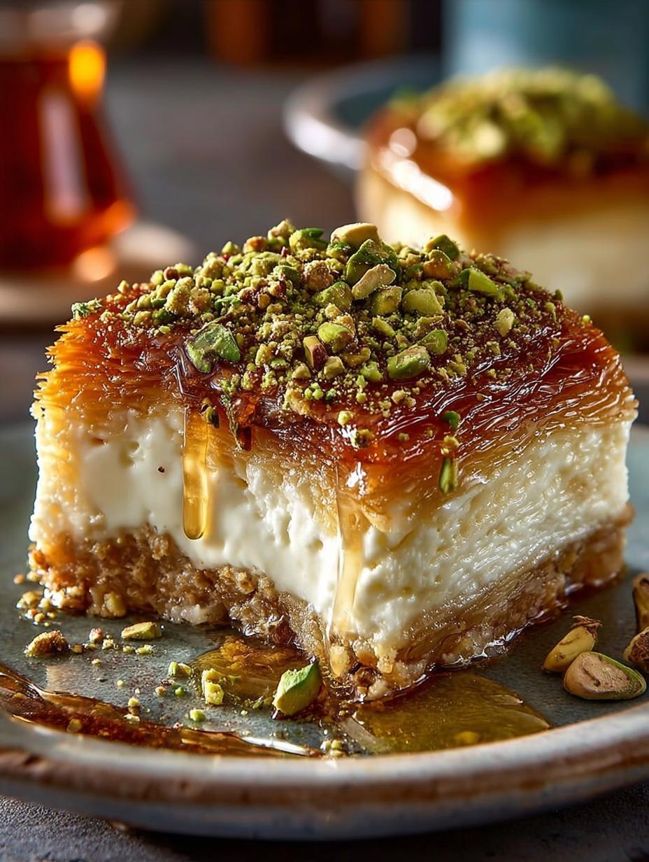 Honey Pistachio Baklava Cheesecake: A Heavenly Delight - Honey Pistachio Baklava Cheesecake - additional detail