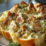 Irresistible Chicken Alfredo with Garlic Bread Delight 4 Irresistible Chicken Alfredo with