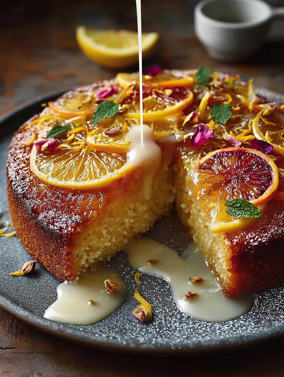 Lemon Drizzle Cake with Pistachio and Blood Orange Twist 3 Lemon Drizzle Cake with Pistachio and Blood Orange Twist - Lemon Drizzle - additional detail