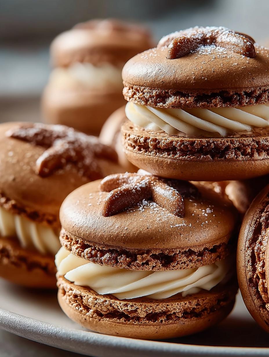 Macarons with Molasses Buttercream: 5 Festive Tips 3 Macarons with Molasses Buttercream: 5 Festive Tips - Macarons with Molasses Buttercream - additional detail