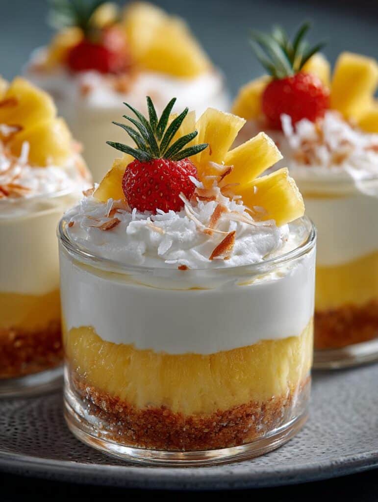 Pineapple Coconut Mousse Cups