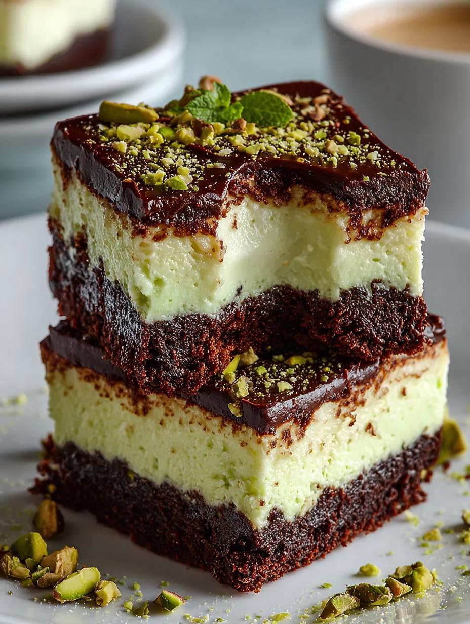 Irresistible Pistachio Cheesecake Brownies to Indulge In - Pistachio Cheesecake Brownies - additional detail