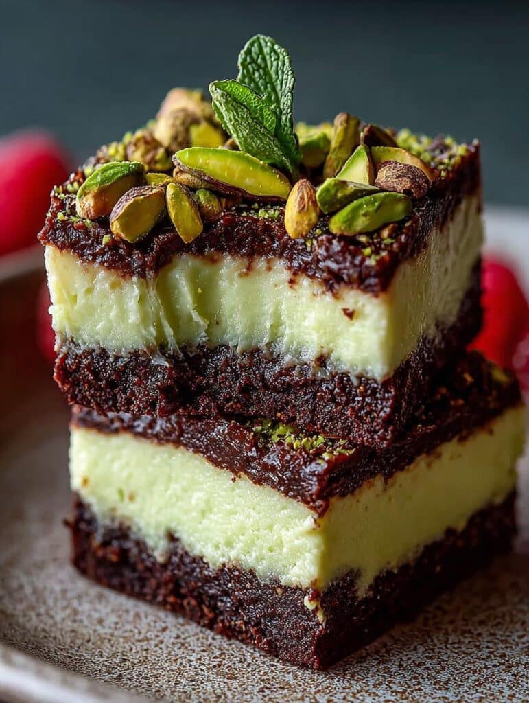 Pistachio Cheesecake Brownies