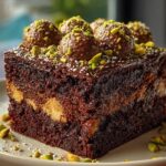 Pistachio Ferrero Rocher Brownies