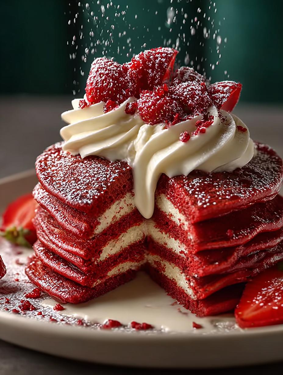 Red Velvet Pancakes