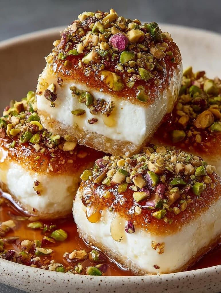 Ricotta Pistachio Honey Bites