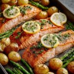 Roasted Salmon Potatoes Tray