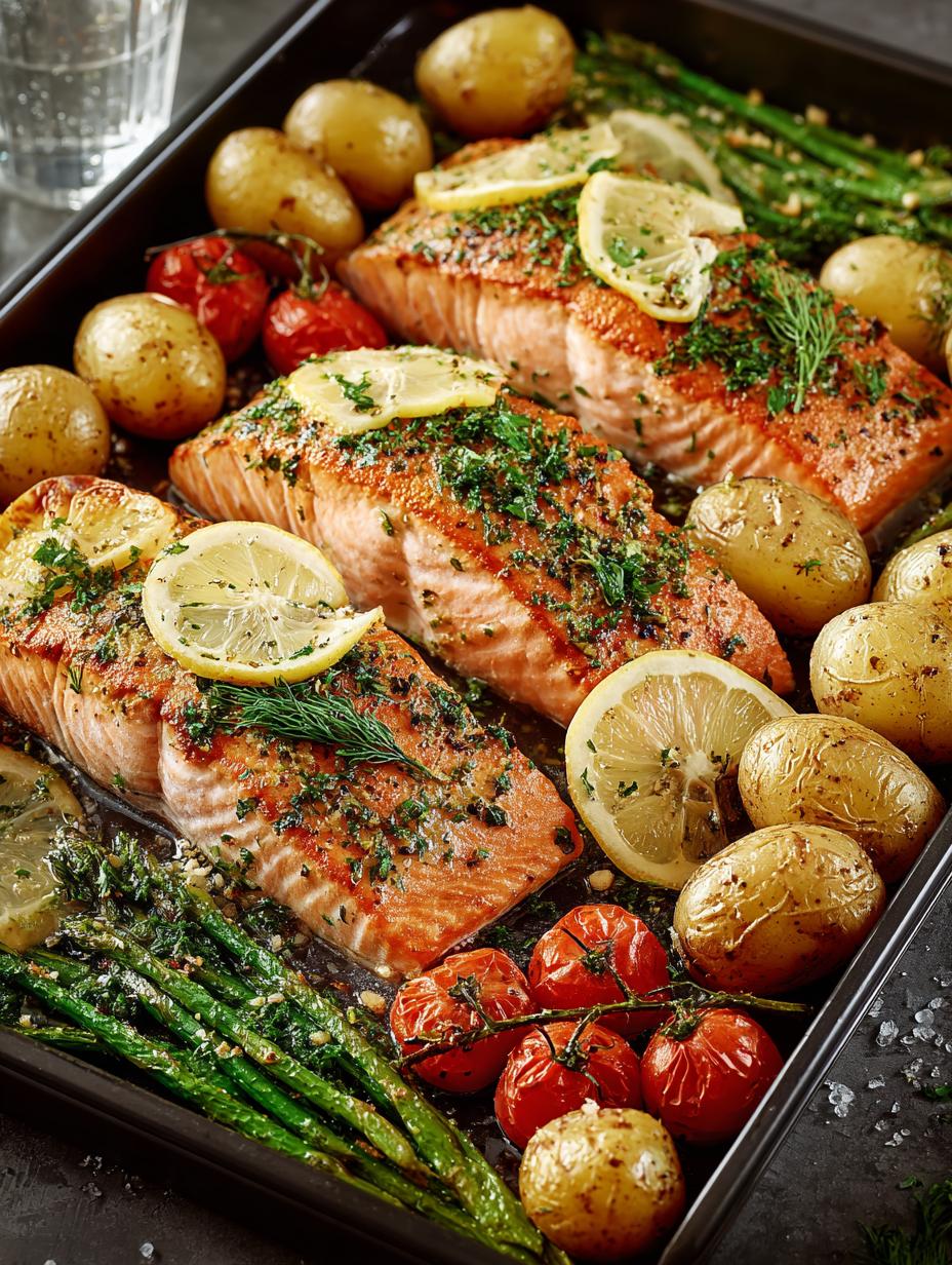 Delicious Roasted Salmon Potatoes Tray for Dinner - Roasted Salmon Potatoes Tray - additional detail