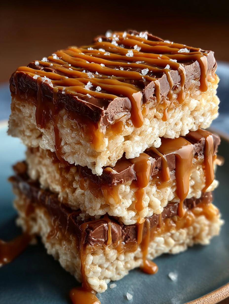 Salted Caramel Rice Krispie Treats: 12 Sweet & Salty Squares - Salted Caramel Rice Krispie - additional detail