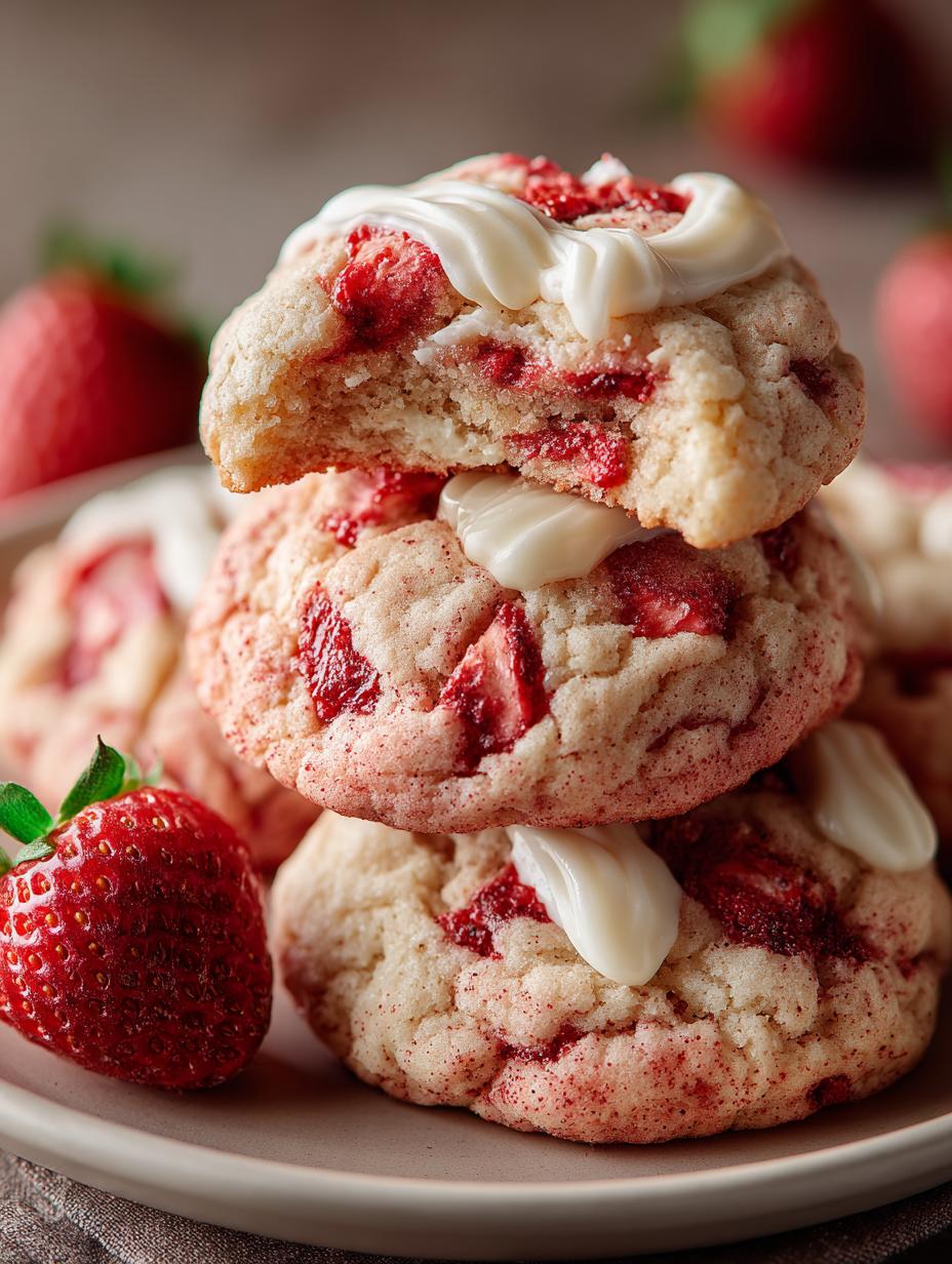 Strawberry Cheesecake Cookies