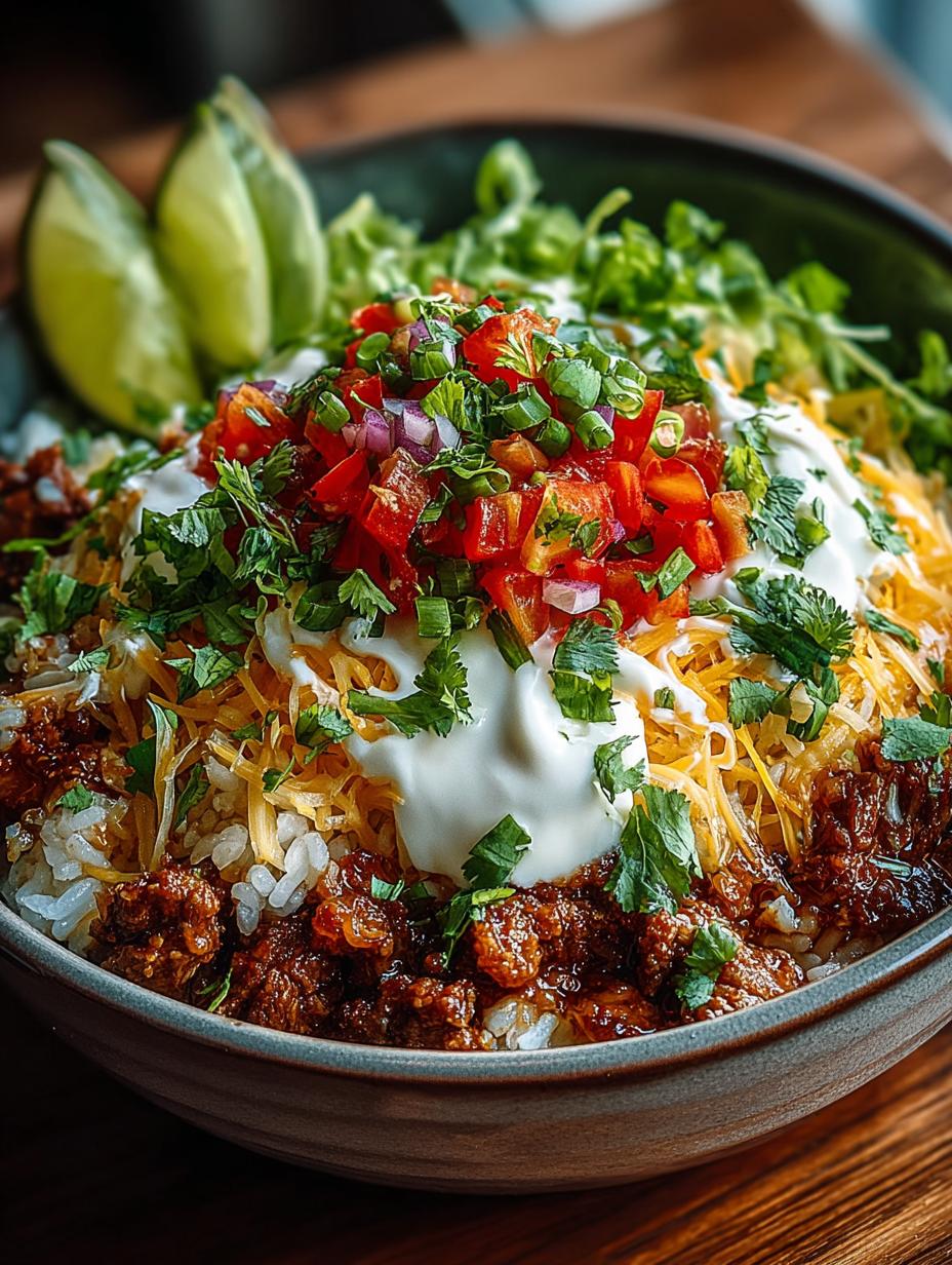 Delicious Taco Rice Bowl Recipe for Taco Night - Taco Rice Bowl - main visual representation