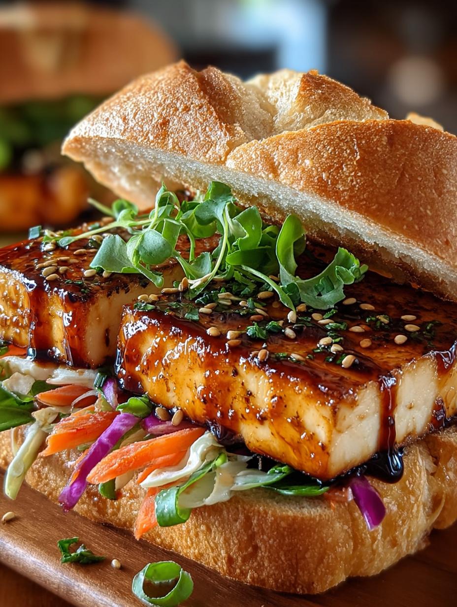 Teriyaki Tofu Sandwich