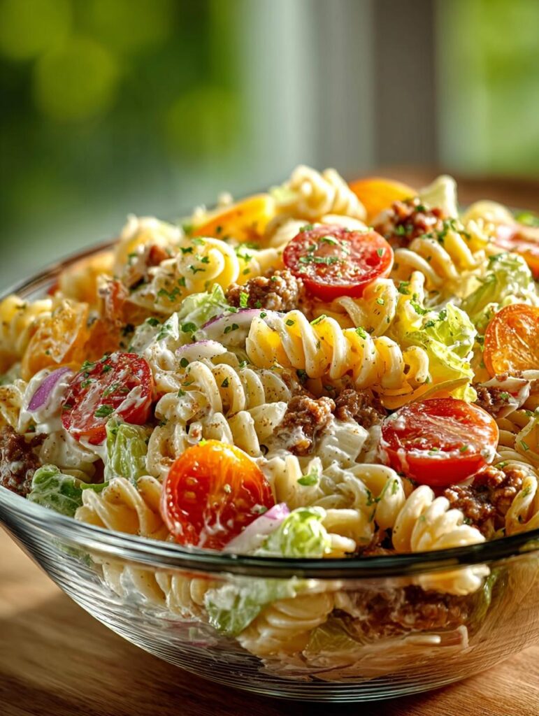 Big Mac Pasta Salad