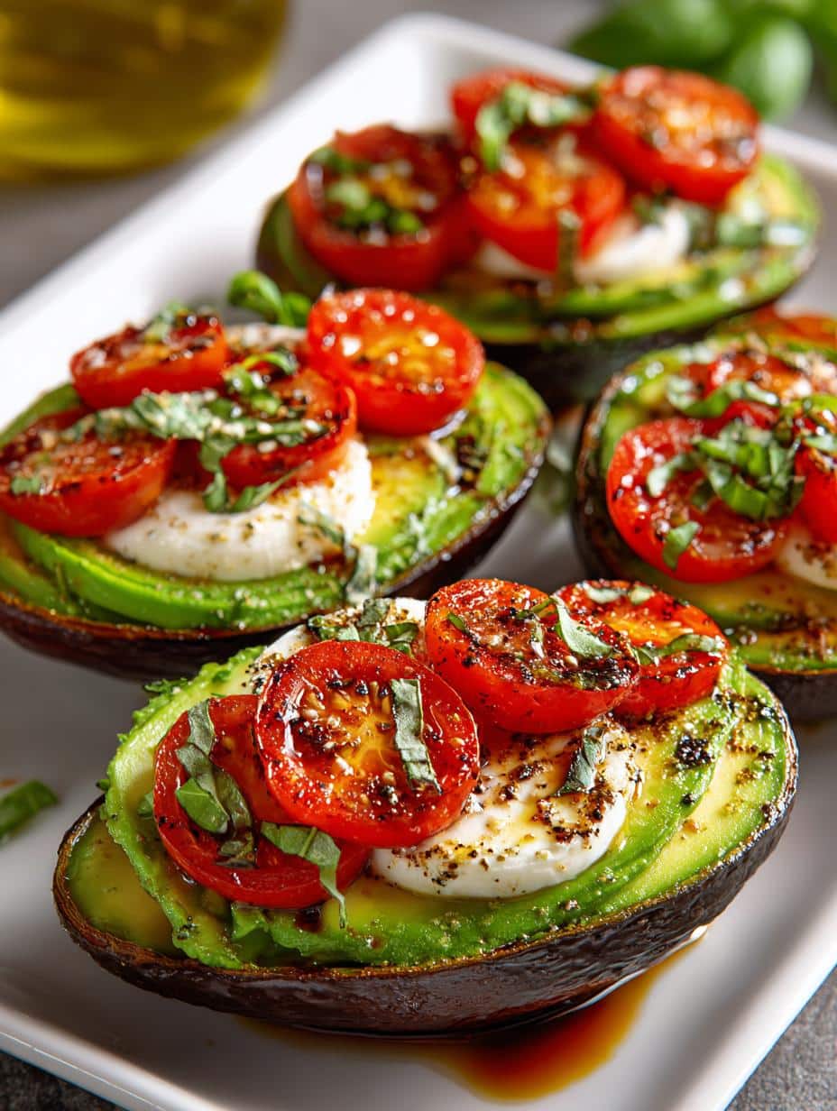 Caprese Stuffed Avocado Halves: 5 Fresh Flavorful Ideas - Caprese Stuffed Avocado Halves - additional detail