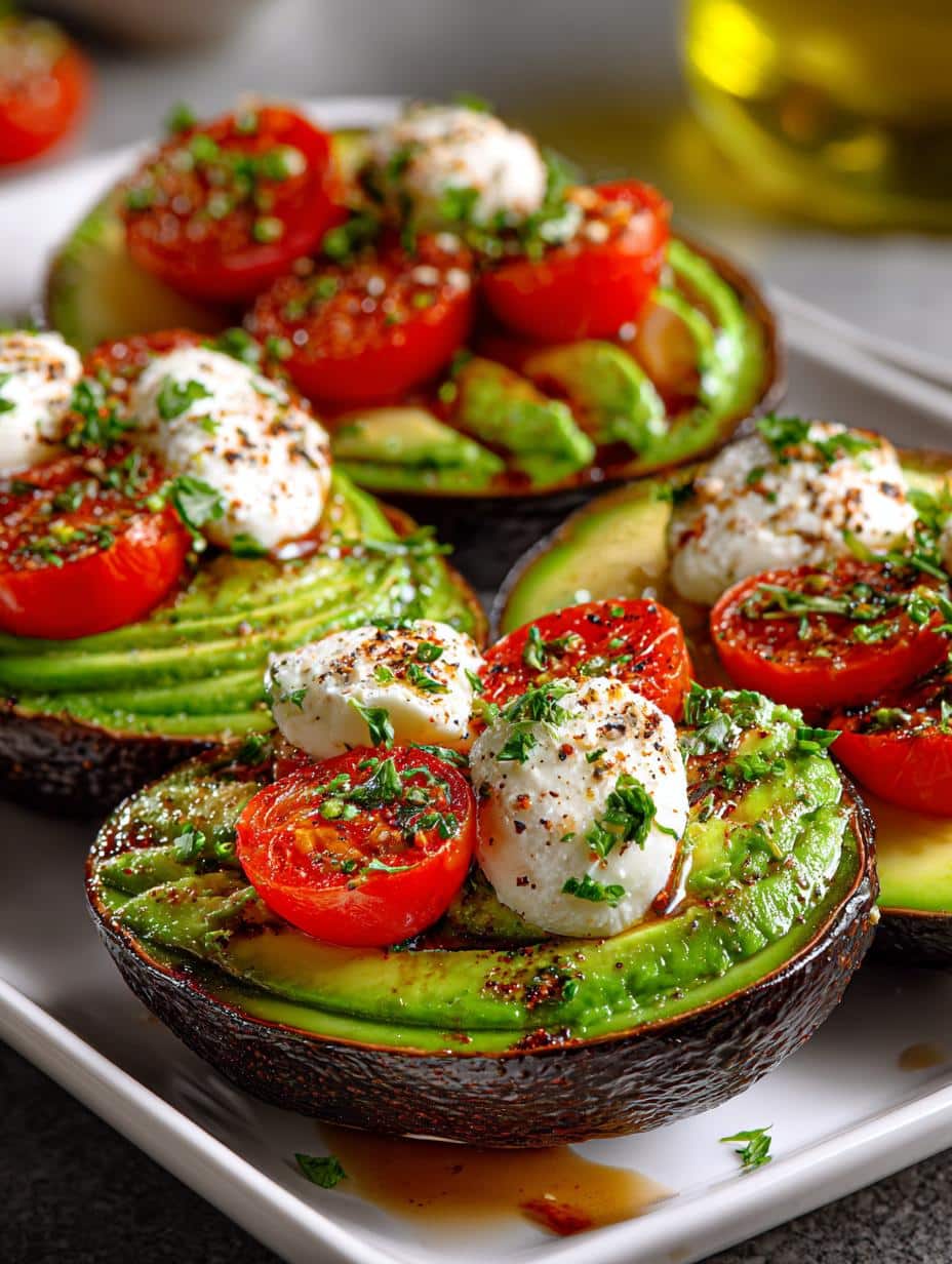 Caprese Stuffed Avocado Halves
