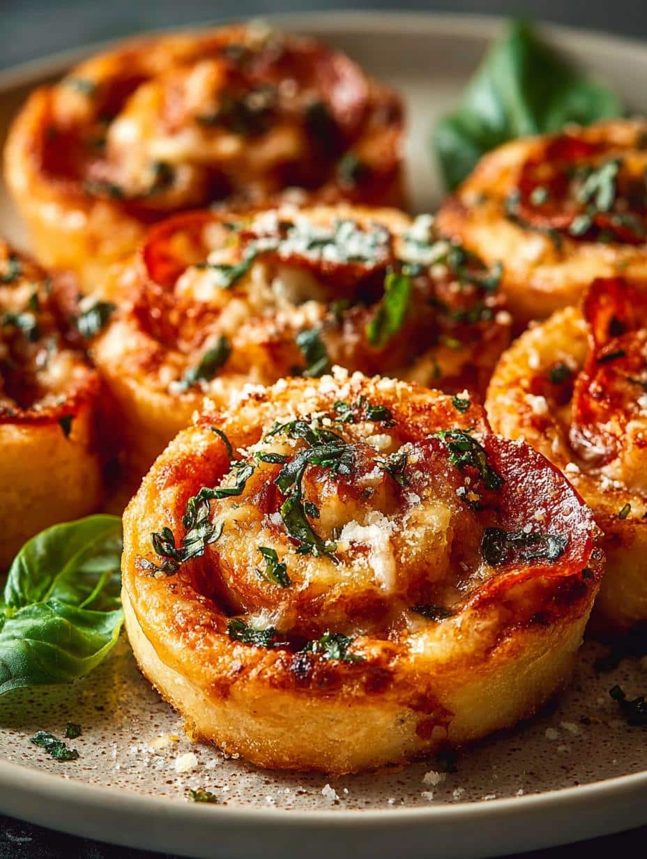 Cheesy Pepperoni Pizza Pinwheels: 12 Delightful Bites 3 Cheesy Pepperoni Pizza Pinwheels: 12 Delightful Bites - Cheesy Pepperoni Pizza Pinwheels - additional detail