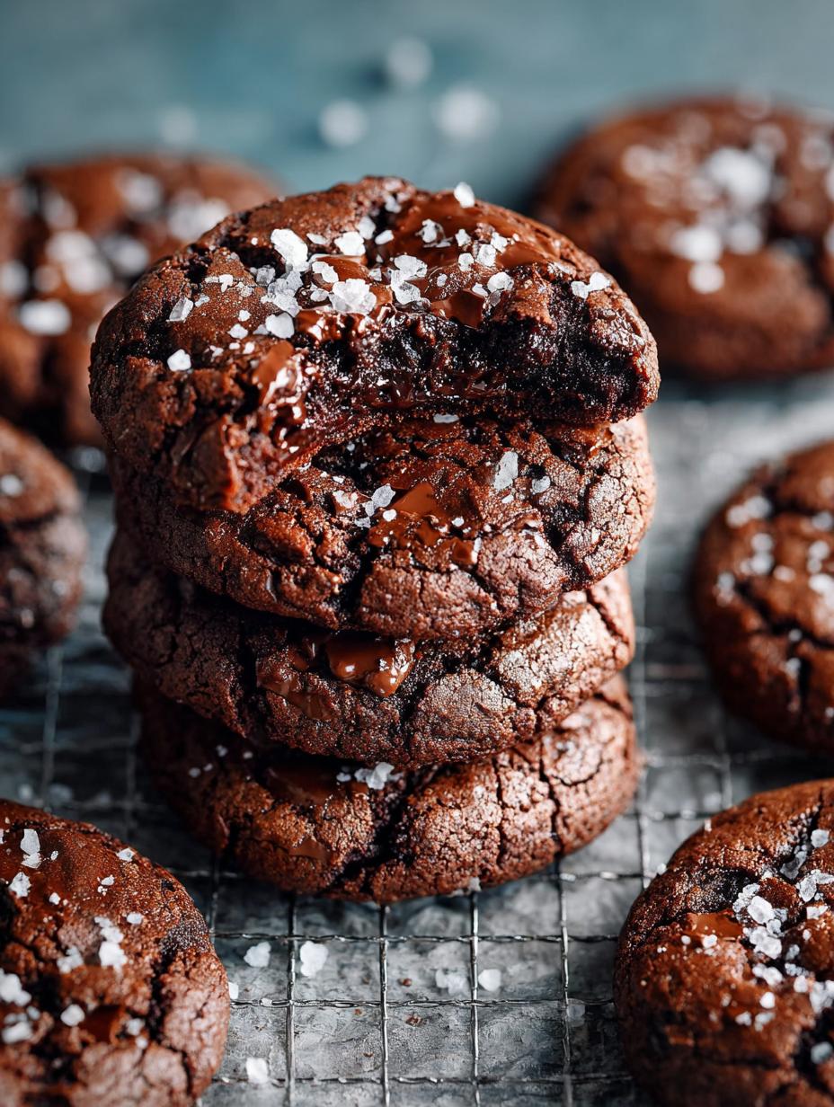 Chewy Salted Brownie Cookies: 12 Indulgent Delights 2 Chewy Salted Brownie Cookies: 12 Indulgent Delights - Chewy Salted Brownie Cookies - main visual representation