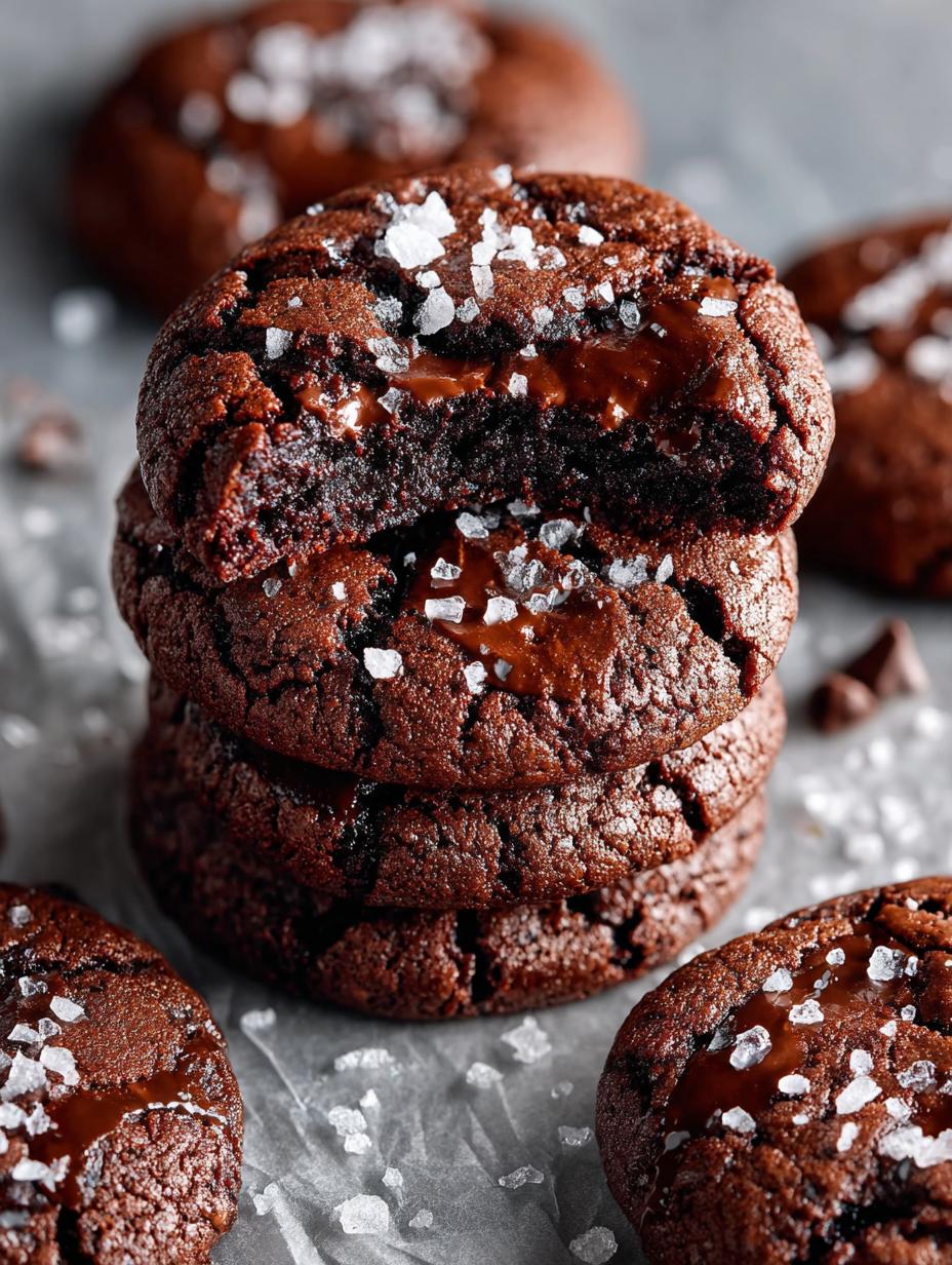 Chewy Salted Brownie Cookies: 12 Indulgent Delights 3 Chewy Salted Brownie Cookies: 12 Indulgent Delights - Chewy Salted Brownie Cookies - additional detail