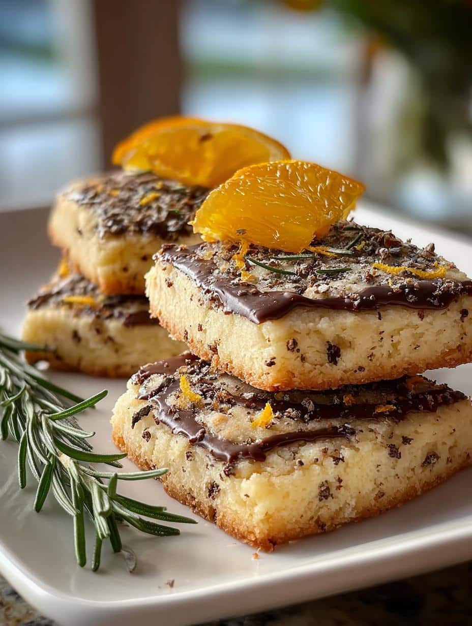 Chocolate Orange Rosemary Shortbread: 7 Irresistible Treats - Chocolate Orange Rosemary Shortbread - main visual representation