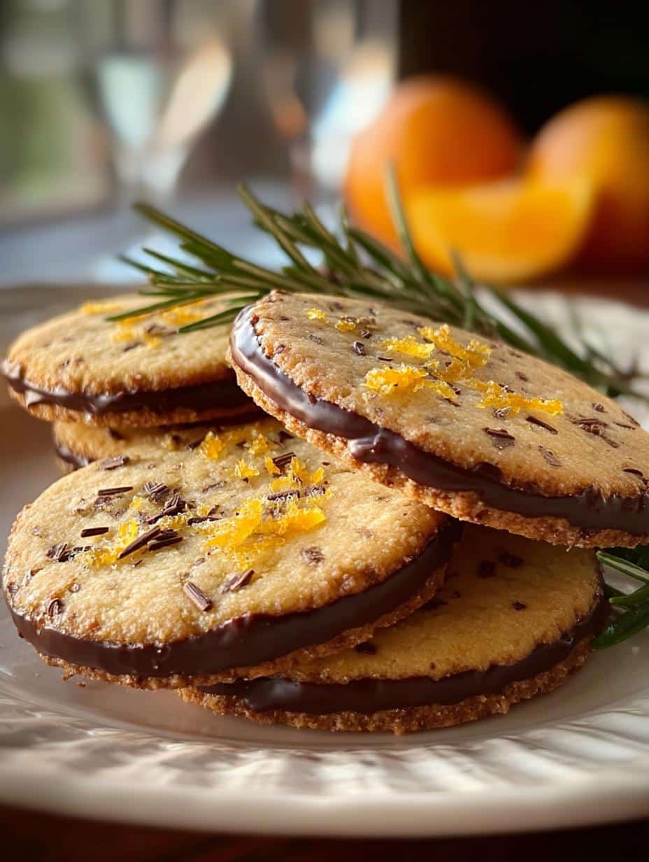 Chocolate Orange Rosemary Shortbread: 7 Irresistible Treats - Chocolate Orange Rosemary Shortbread - additional detail