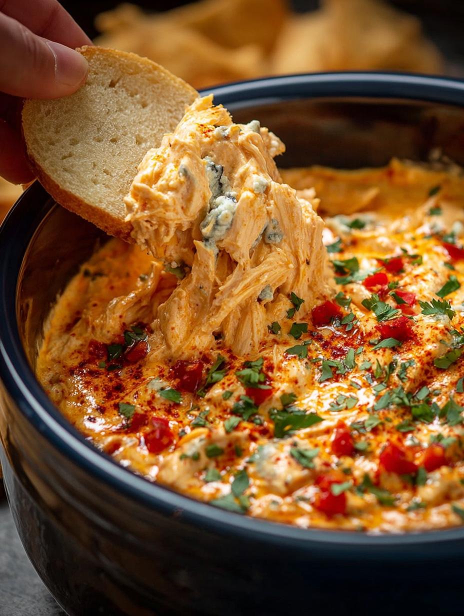 Crockpot Buffalo Chicken Dip
