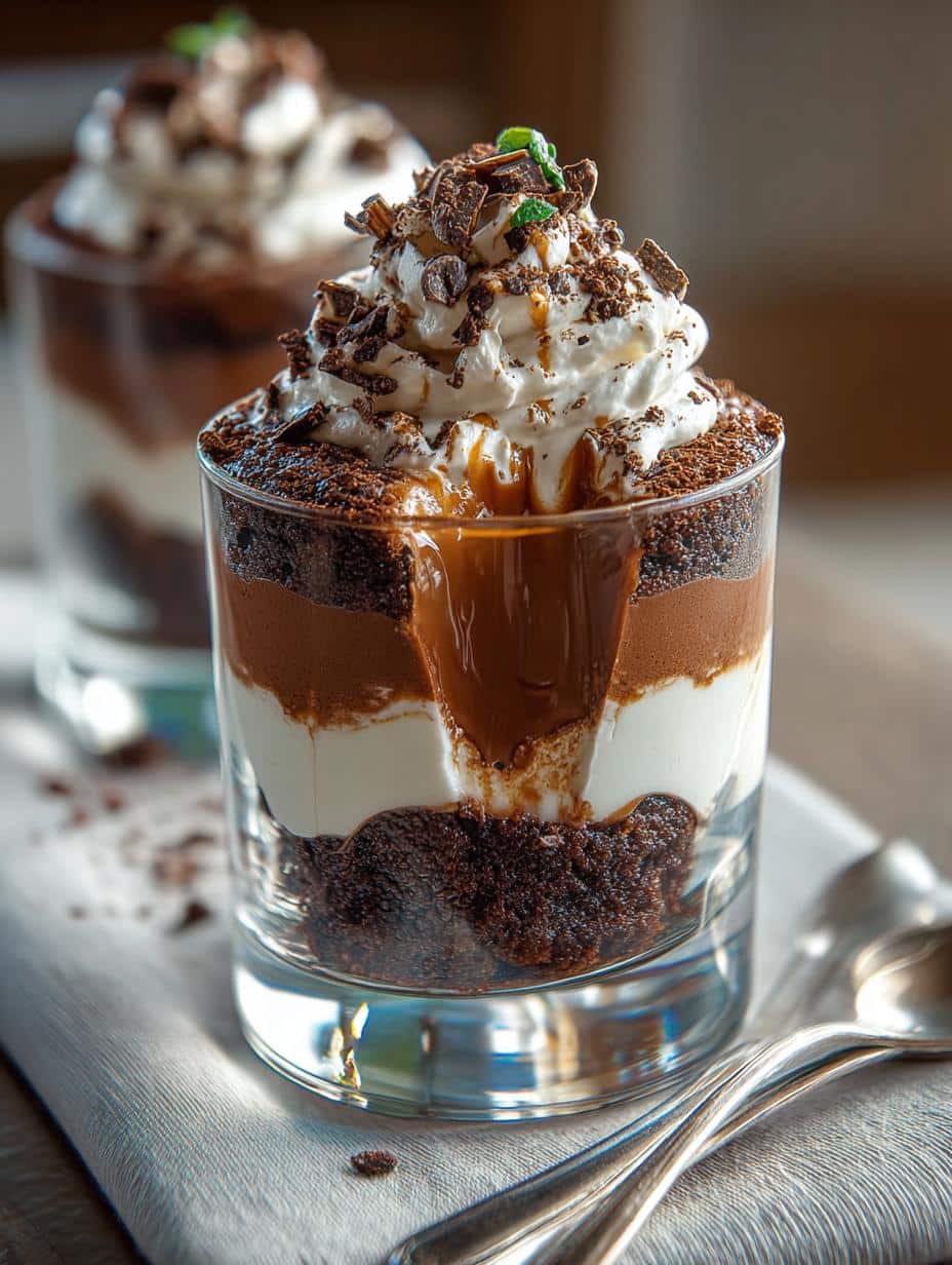 Espresso Brownie Parfaits: 12 Layers of Decadence - Espresso Brownie Parfaits - additional detail