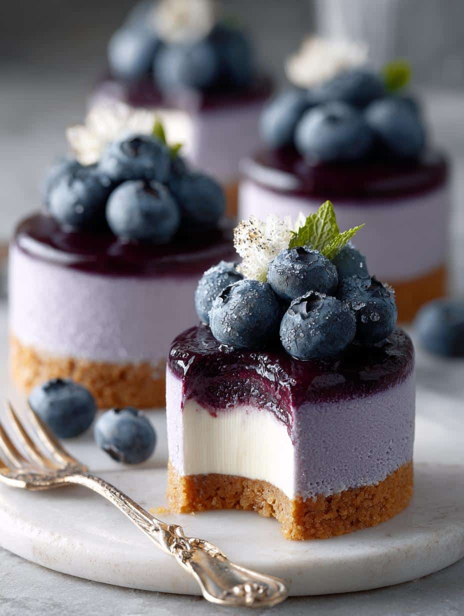 Mini Blueberry Mousse Cakes: 12 Irresistible Bites - Mini Blueberry Mousse Cakes - additional detail