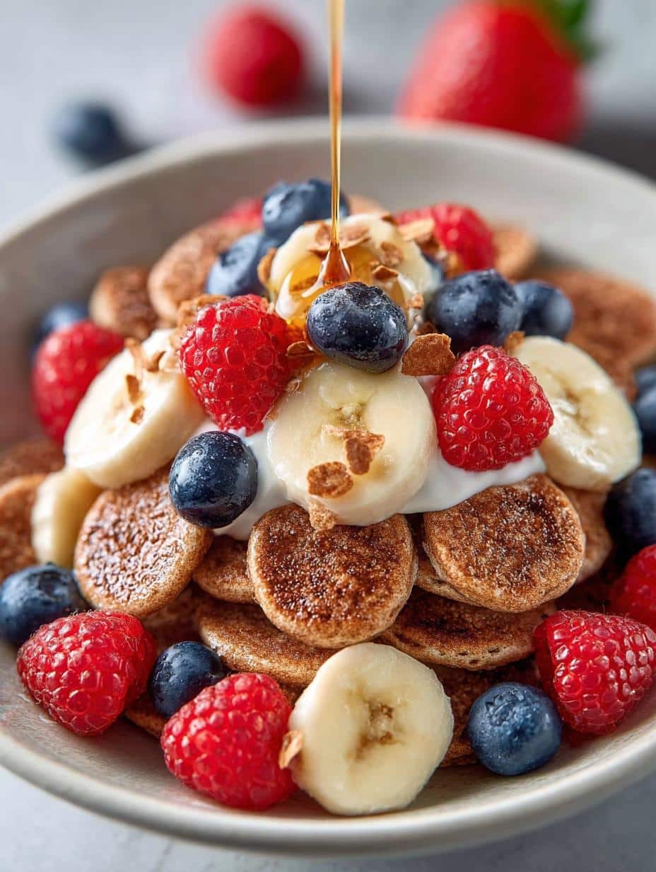 Mini Pancake Cereal Breakfast Bowls: 5 Fun Variations - Mini Pancake Cereal Breakfast - additional detail