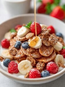 Mini Pancake Cereal Breakfast