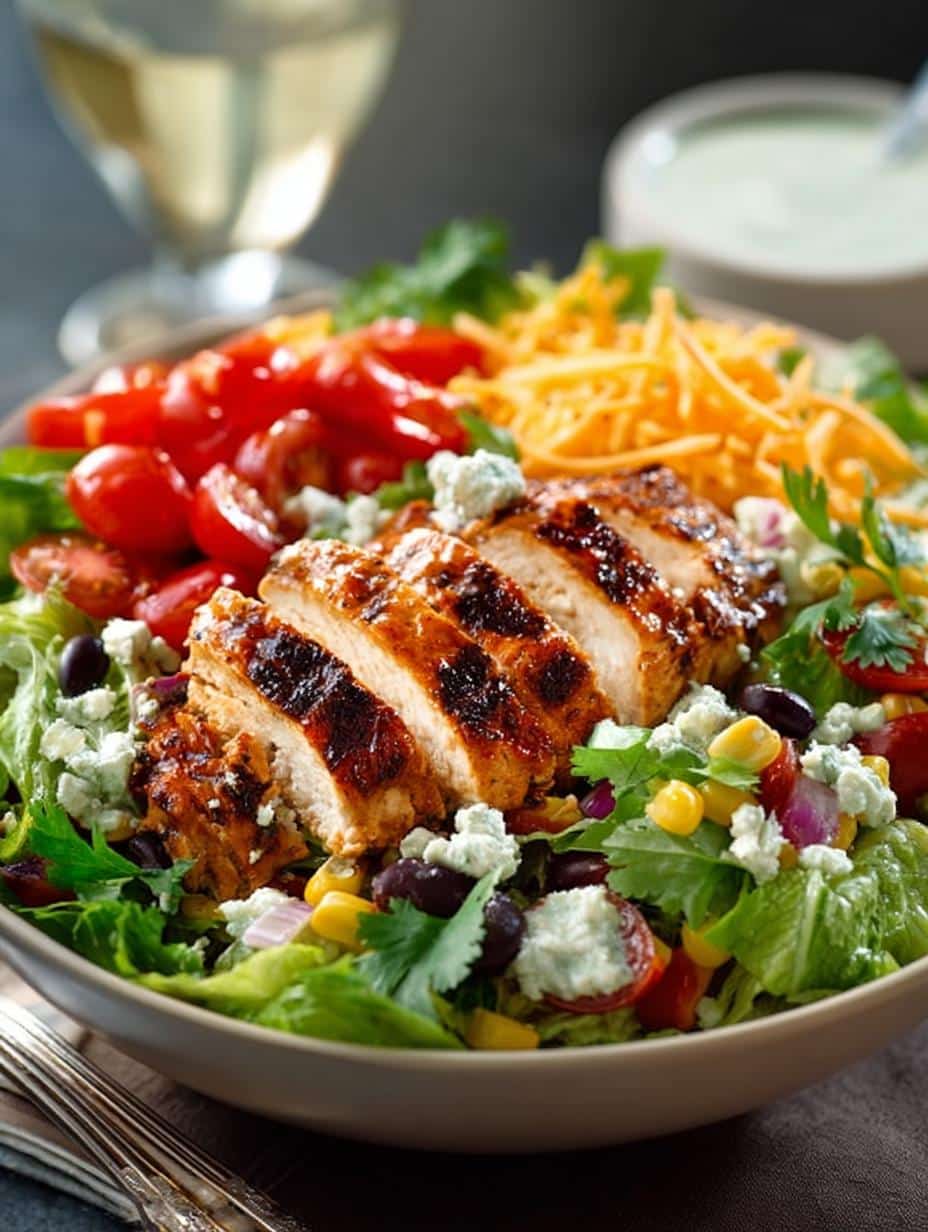 Southwest Chicken Salad with Cilantro Lime Dressing Recipe - Southwest Chicken Salad with - main visual representation