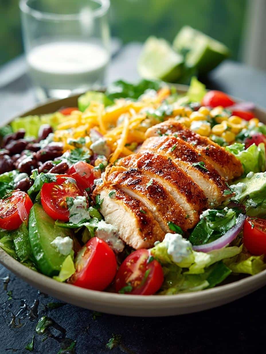 Southwest Chicken Salad with Cilantro Lime Dressing Recipe - Southwest Chicken Salad with - additional detail