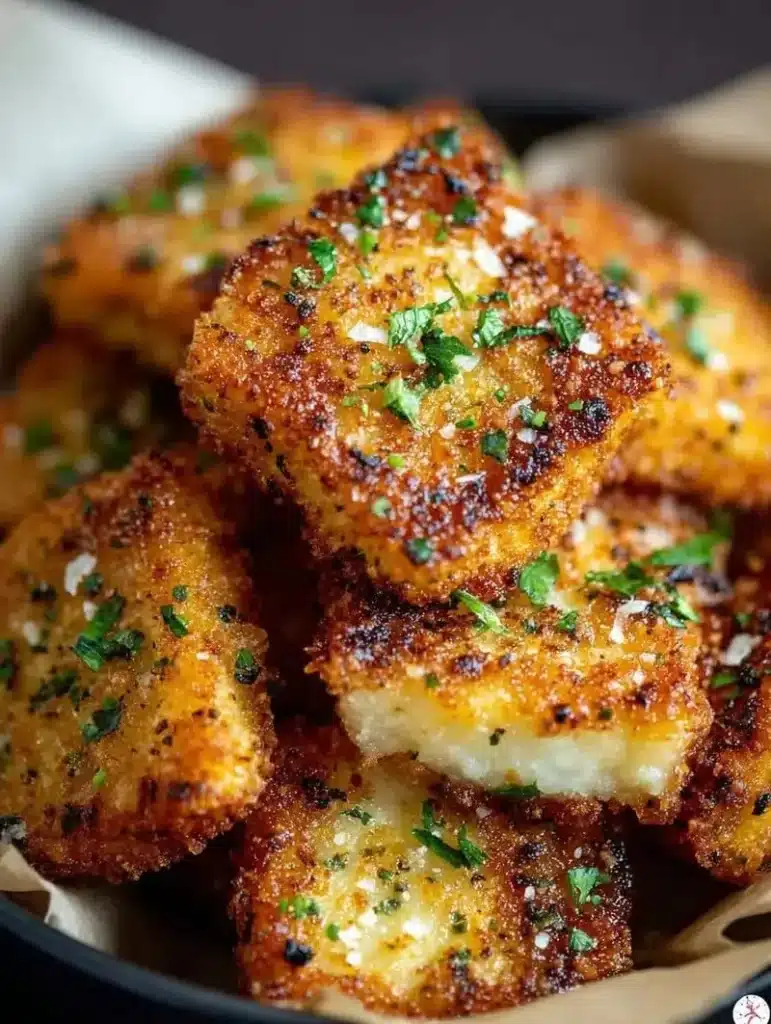 Crispy air fryer toasted ravioli served with marinara sauce